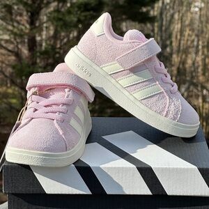 Adidas Grand Court Little Kids Toddler Casual Sneakers 8C 10C Pink Youth NEW